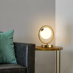 Lampe à poser design LED en métal doré Nuria