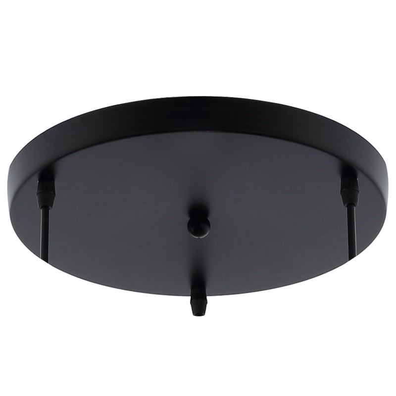 Round base support pendant light up to 5 holes (black or white)