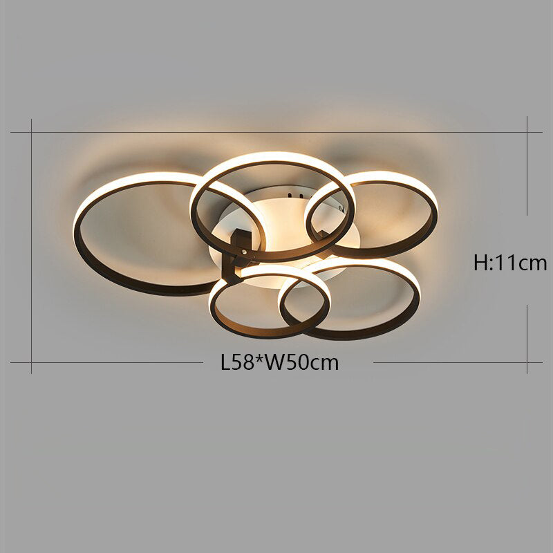 Plafonnier moderne avec anneaux LED Vexler