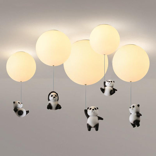 Plafonnier pour enfant LED avec ballon et panda Otto
