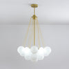 Lustre design avec multiples boules en verre Triz