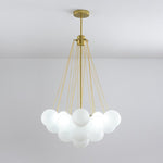Lustre design avec multiples boules en verre Triz