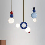 Suspension moderne en métal et boules colorés Ginna