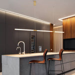 Lustre design LED doré style minimaliste Nevy