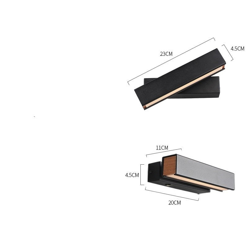 Aplique LED rectangular orientable Cádiz