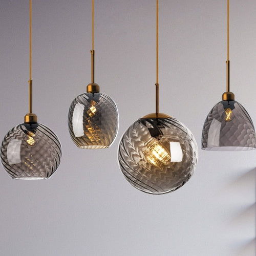 Suspension moderne LED avec abat-jour en verre Alvaro - vue 7 sur 13