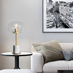 Lampe à poser design avec socle en marbre Bess
