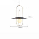 Suspension design LED post-moderne avec boule de verre Zane
