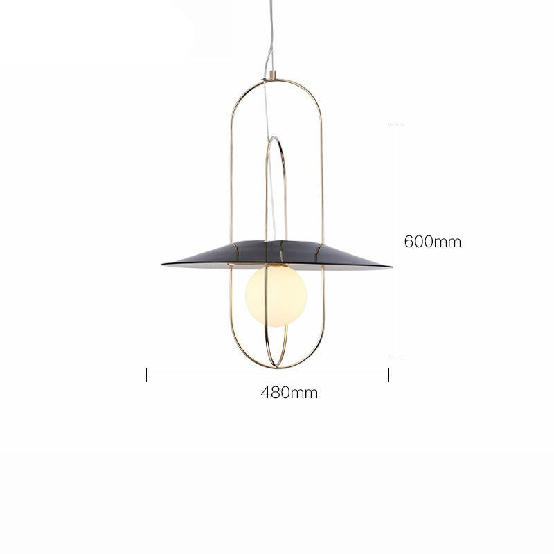 Suspension design LED post-moderne avec boule de verre Zane - vue 8 sur 8