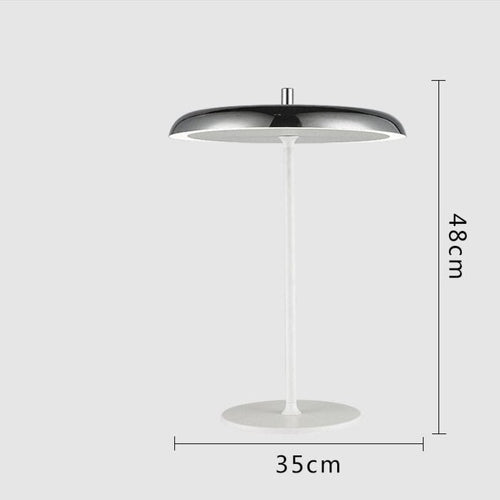 Lampe à poser design LED en métal avec abat-jour oval Leyra - vue 11 sur 10