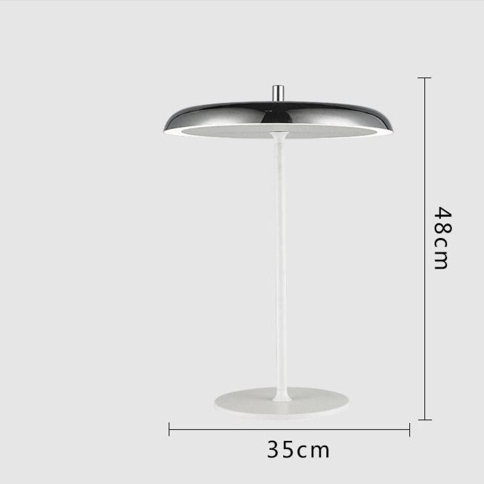 Metal LED design table lamp with lampshade Leyra