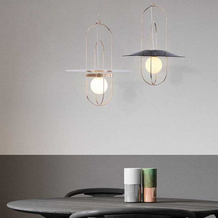 pendant light post-modern LED design with Zane glass ball
