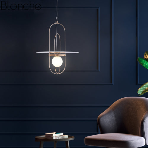 Suspension design LED post-moderne avec boule de verre Zane - vue 4 sur 8