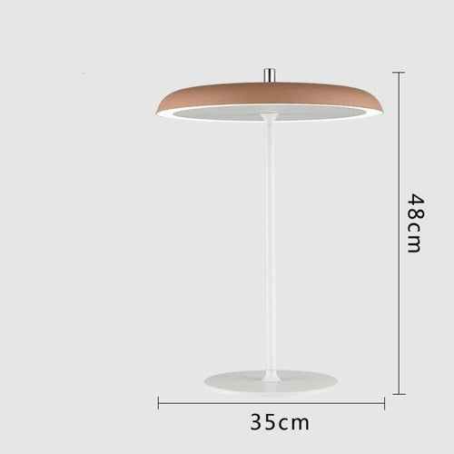 Lampe à poser design LED en métal avec abat-jour oval Leyra - vue 10 sur 10