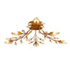 Plafonnier LED en cristal en forme de fleurs et feuilles