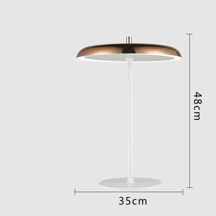 Lampe à poser design LED en métal avec abat-jour oval Leyra