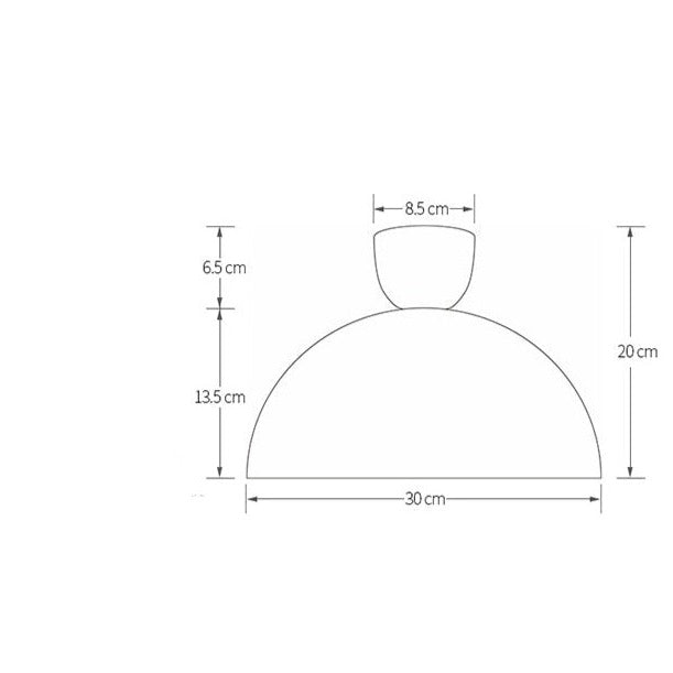 Plafonnier design LED avec abat-jour arrondie Bronx - vue 8 sur 7