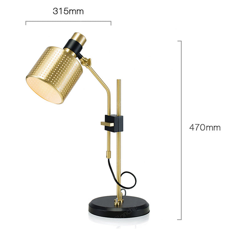 Lampe de bureau design avec abat-jour ajouré Timo