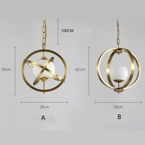 Suspension industrielle LED avec anneaux imbriqués Holly - vue 5 sur 4
