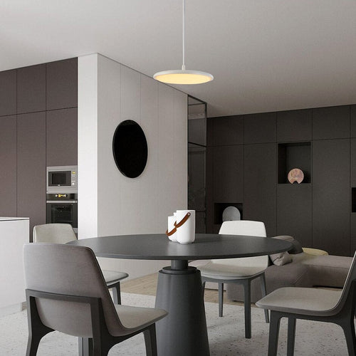 Suspension LED avec abat-jour plat arrondi Sysley - vue 3 sur 8