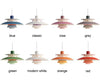Suspension industrielle LED colorée en métal Barnaby