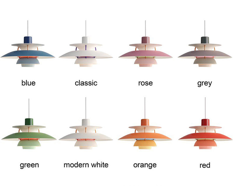 Suspension industrielle LED colorée en métal Barnaby