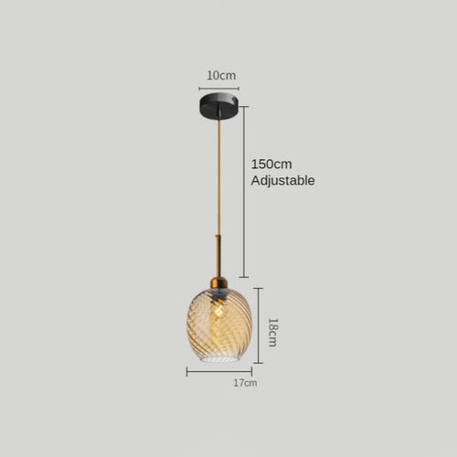 Suspension moderne LED avec abat-jour en verre Alvaro - vue 9 sur 13