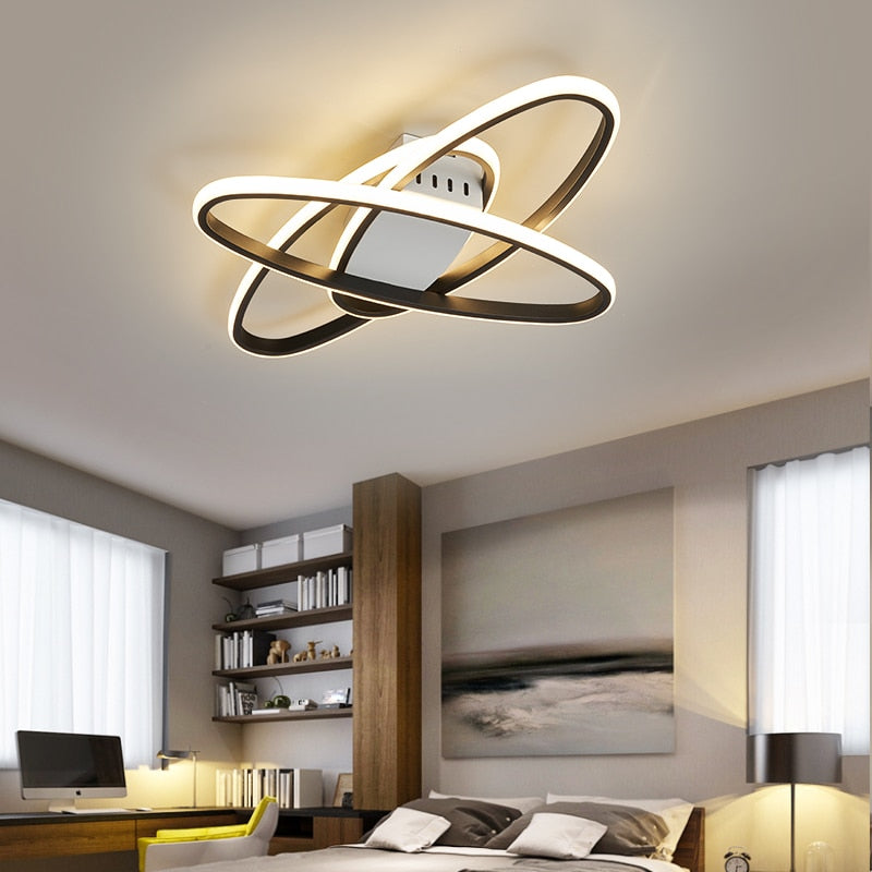 Plafonnier design LED avec anneaux imbriqués Orfa