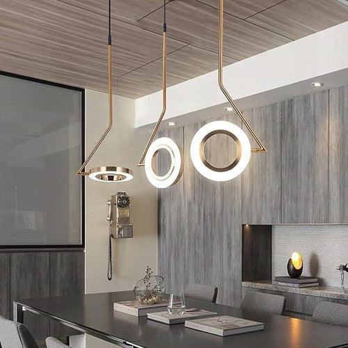 Suspension design LED ronde en métal fin Bony - vue 4 sur 8