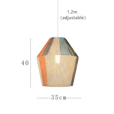 pendant light modern with lampshade in Kesia rope