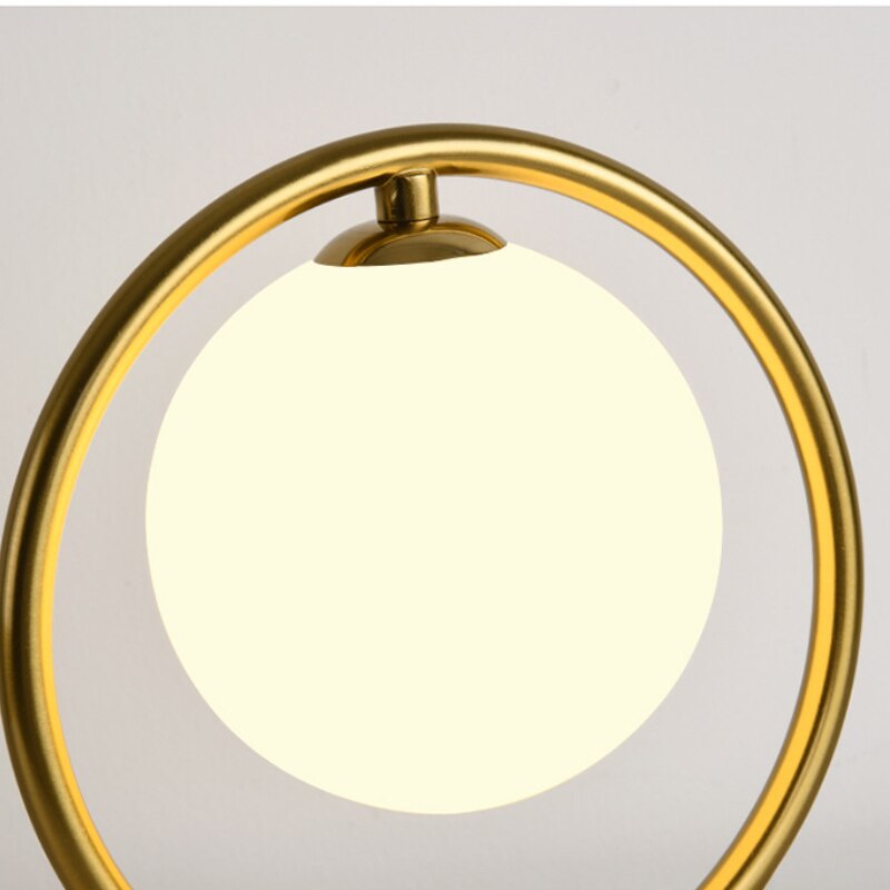 Lampe à poser design LED en métal doré Nuria - vue 6 sur 8