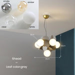 Lustre moderne en forme de nuage avec boules en verre Rivers