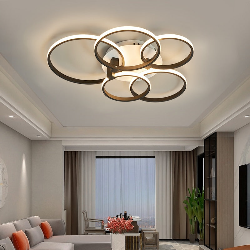 Modern ceiling light with LED rings Vexler