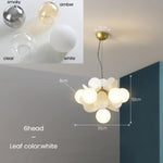 Lustre moderne en forme de nuage avec boules en verre Rivers
