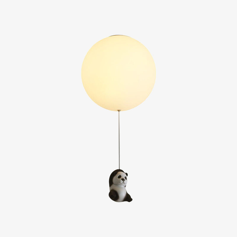 Lámpara de techo infantil LED con bola y panda Otto