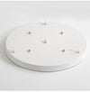 Support socle rond suspension jusqu'à 5 trous (noir ou blanc)