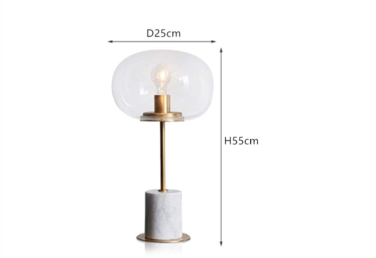 Lámpara de mesa design con base de mármol Bess