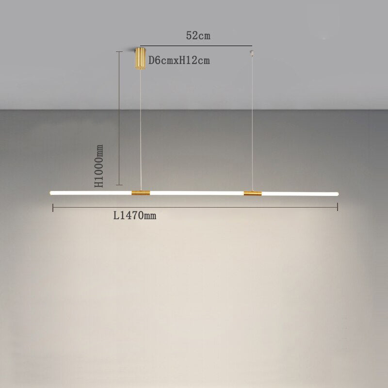 Nevy minimalist style gold LED design chandelier