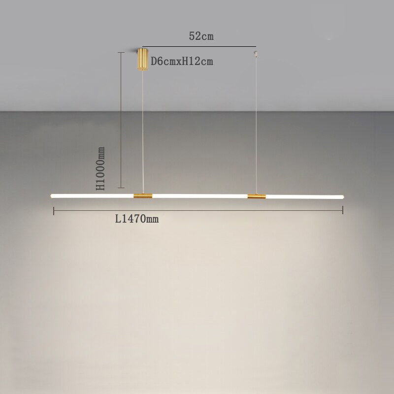 Lustre design LED doré style minimaliste Nevy