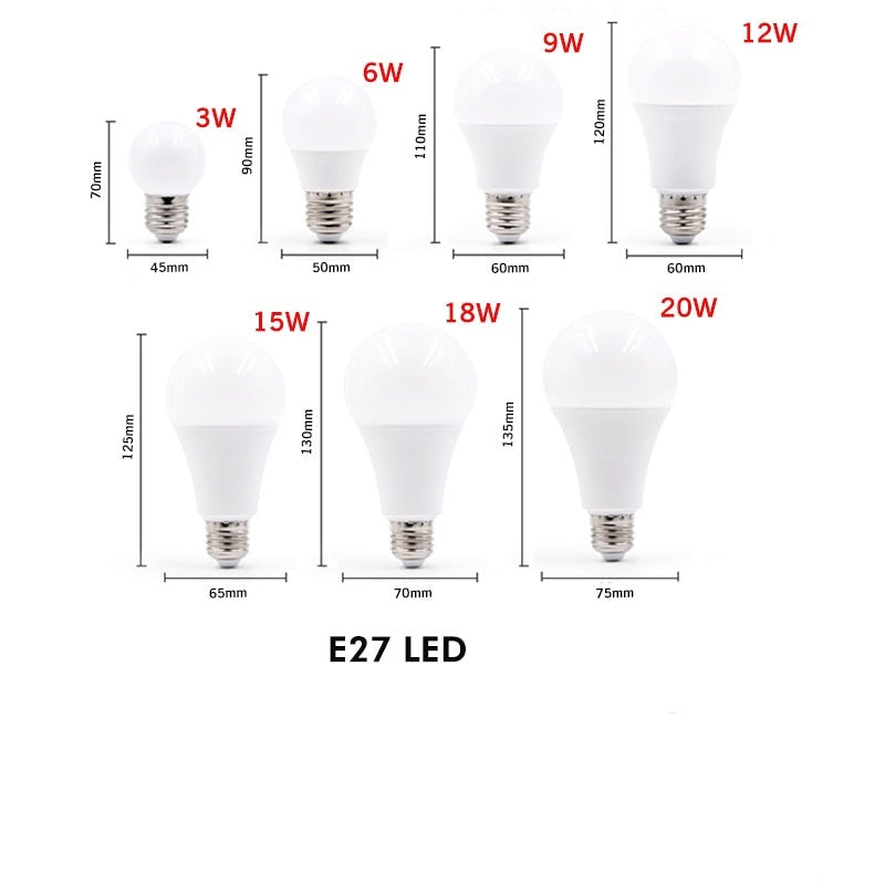 Ampoule E27 LED en forme de globe (3W à 20W)