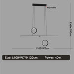 Lustre design LED minimaliste en métal Reez