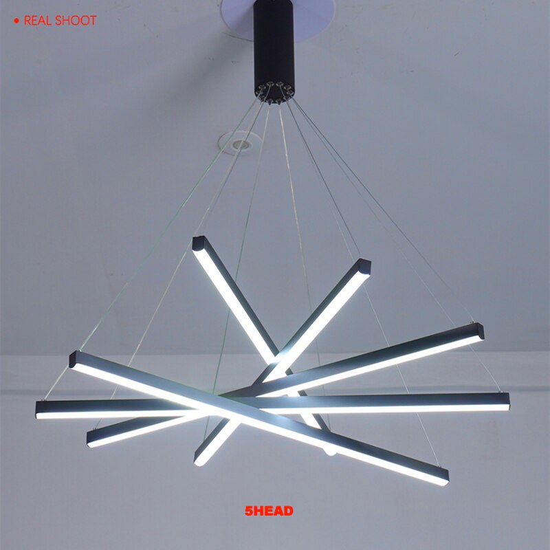 Design chandelier LED metal bars Zillion