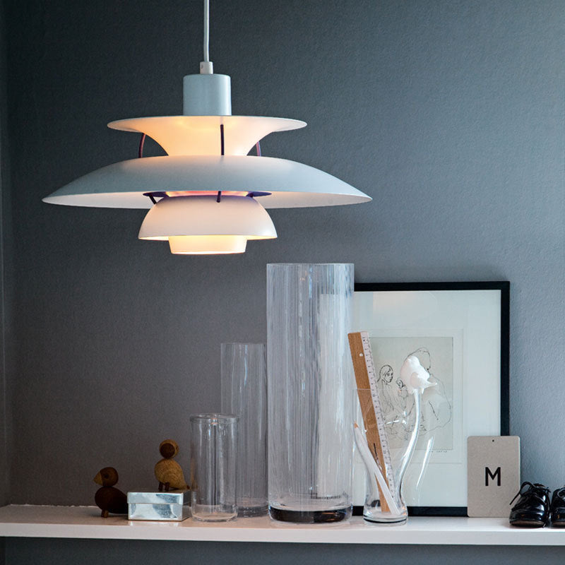 Suspension industrielle LED colorée en métal Barnaby