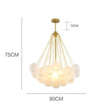 Lustre design avec multiples boules en verre Triz