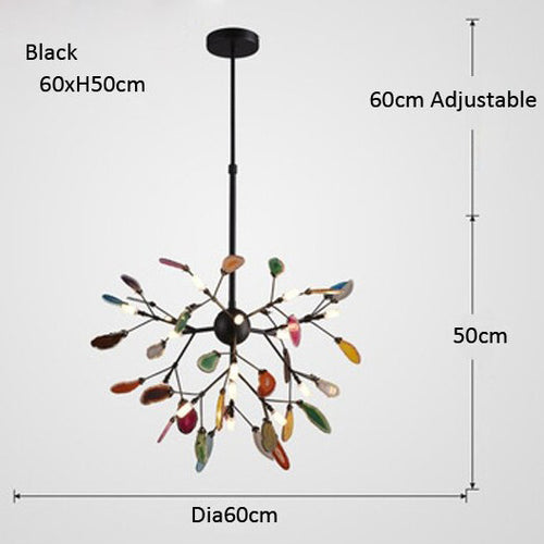 Lustre moderne en cristal LED coloré Sariya - vue 18 sur 17