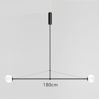 Lustre design LED minimaliste en métal noir Karry