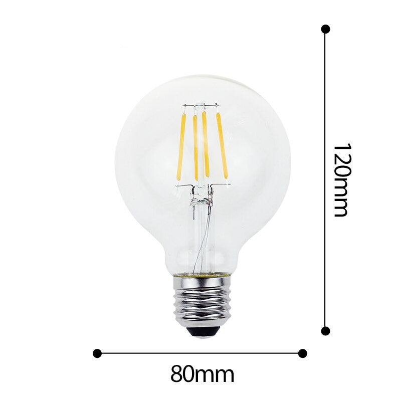 Edison E27 Bombilla LED incandescente de globo