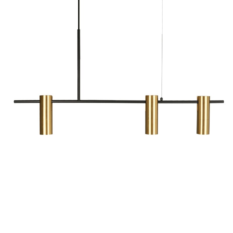 Lustre design minimaliste avec spots doré Prism