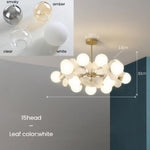 Lustre moderne en forme de nuage avec boules en verre Rivers