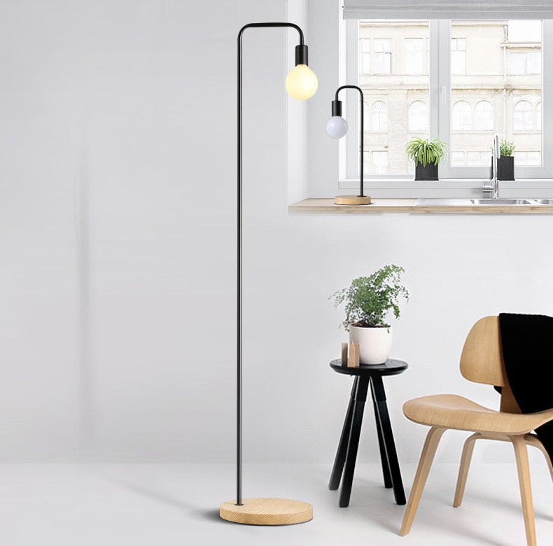 Lámpara de pie industrial minimalista Caldera